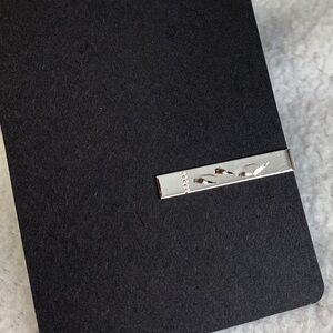 5 for $10 Vintage Silver Tone Etched Tie Clip